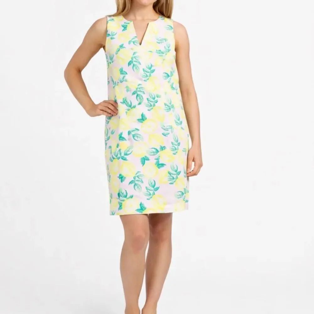 Cynthia Rowley Sleeveless Lemon Print Shift Dress